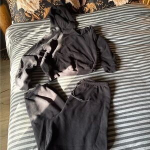 SKIMS Charcoal Hoodie and Jogger Set